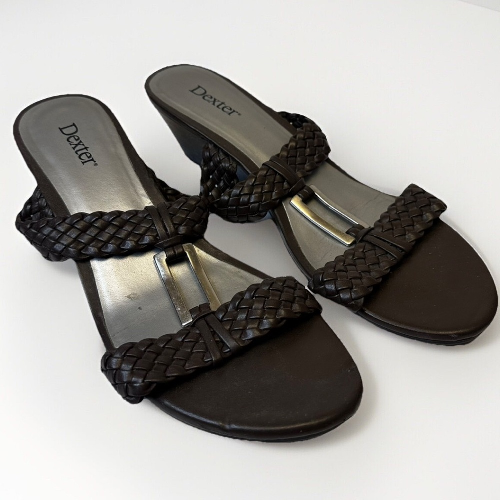 Dexter 83596 Sandals Size 8,5 Women's Brown Faux Leather Open Toe